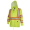 Pioneer Safety Rain Suit, Hi-Vis Orange, S, Polyester, PVC, 0.18 mm Thick, Folds and zips into collar, S V1080160U-S - alternate 7